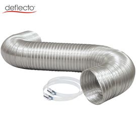 Deflecto Air Vent Kit 4'' 8 Ft Aluminum Duct / Vent Cover / Wall Pipe / Clamps Set